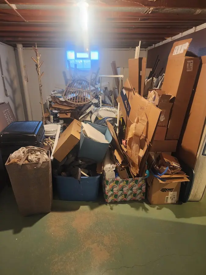 Roll-off dumpster container at job site for 4 Yard Dumpster Rental in Pilot Point